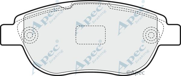 APEC BRAKING stabdžių trinkelių rinkinys, diskinis stabdys PAD1450